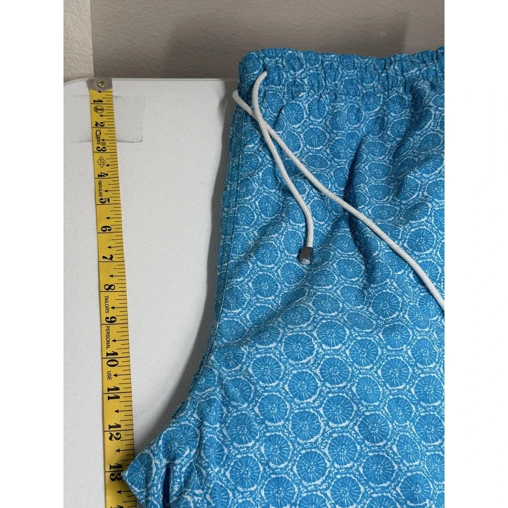 J McLaughlin Swim Trunks Mens XL Blue‎ Geometric Mesh Lined Beach Board Shorts